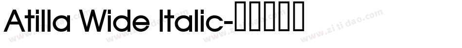 Atilla Wide Italic字体转换